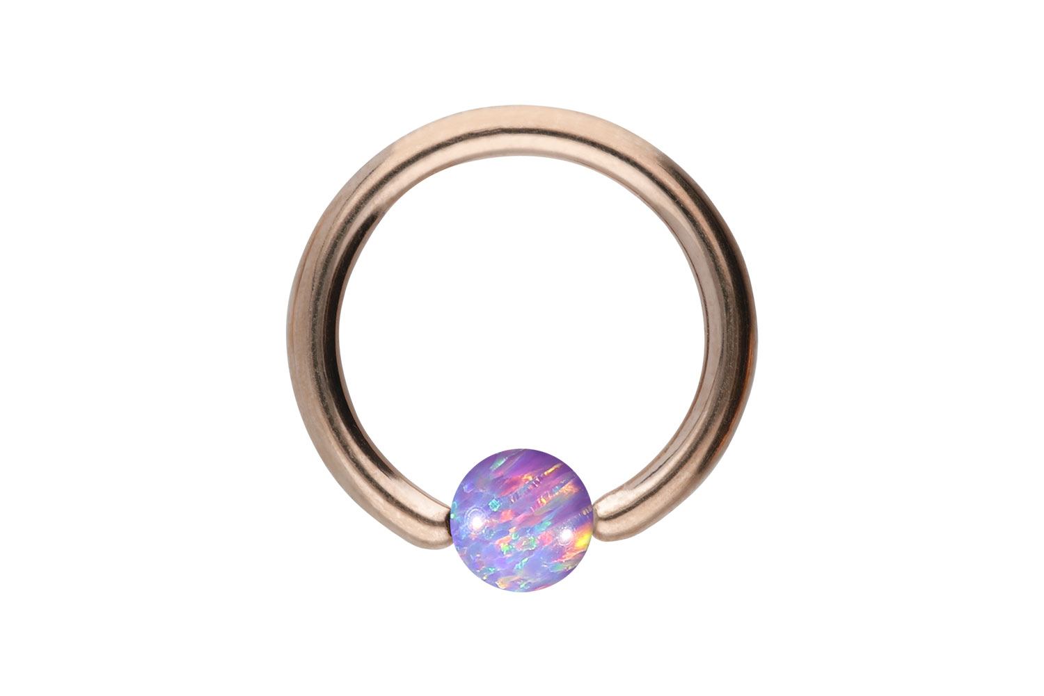 Chirurgenstahl Klemmkugelring Piercing SYNTHETISCHER OPAL